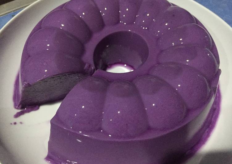 Agar-agar ubi ungu simple