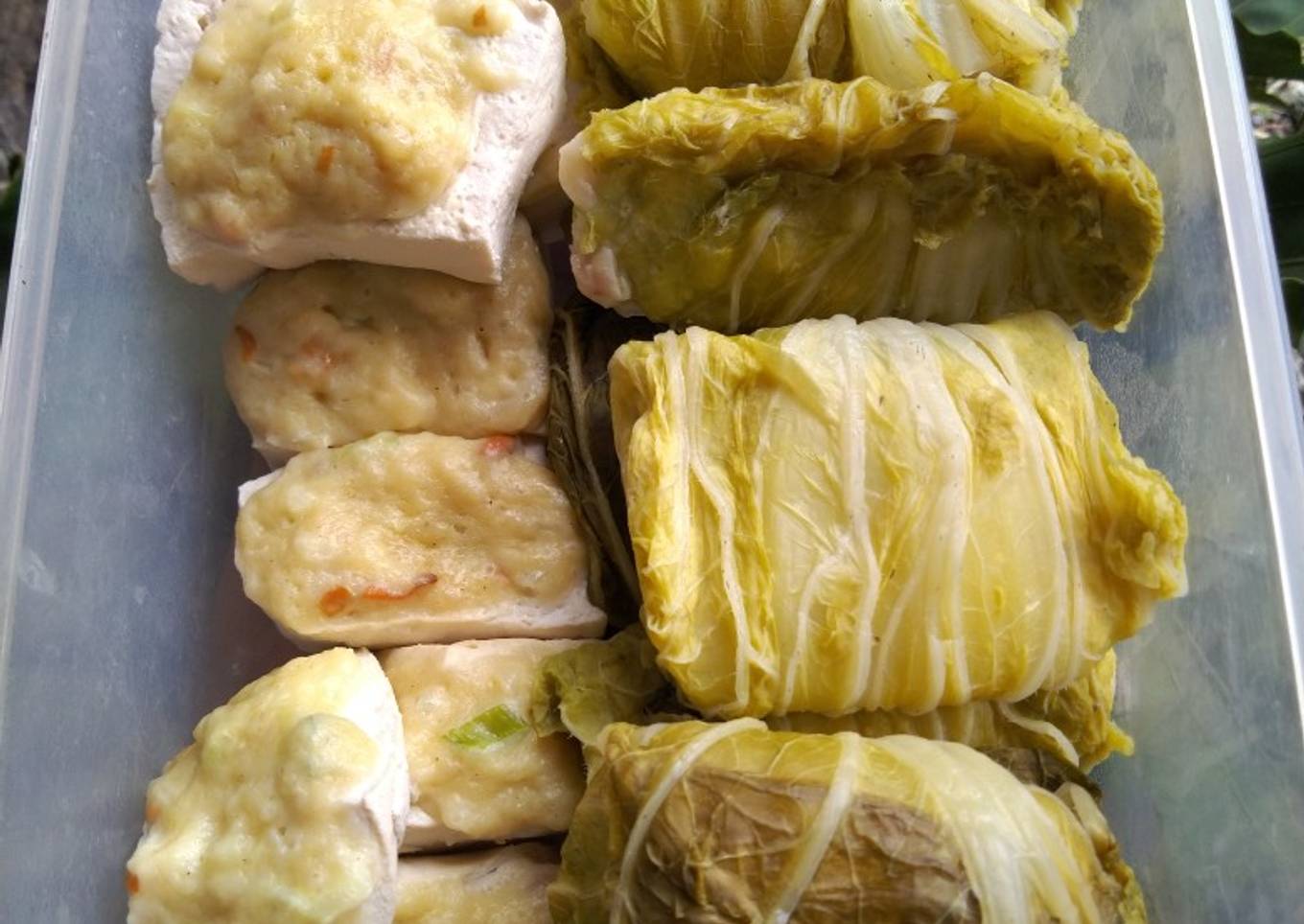 Siomay sawi putih dan tahu baso kukus - resep kuliner nusantara