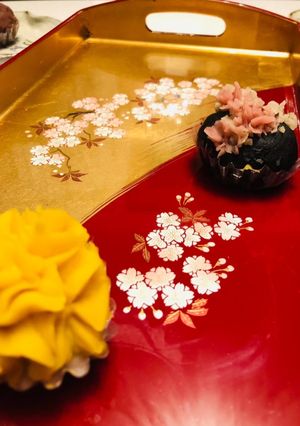 Una foto de Ojagui o Botamochi (Dulce japonés Wagashi)🇺🇾🇯🇵お萩(牡丹餅)和菓子