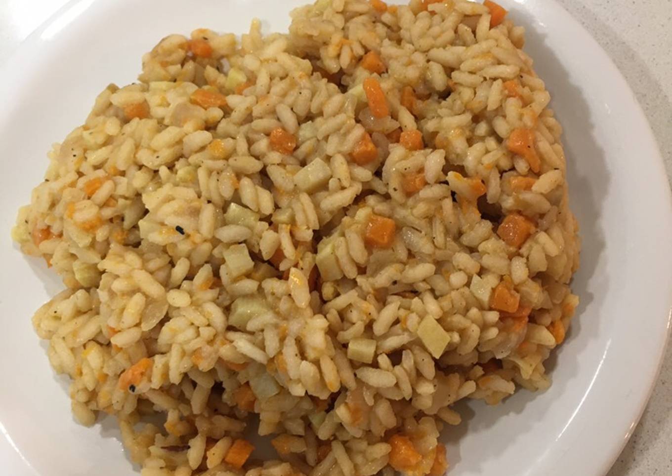 Risotto de calabaza y batata