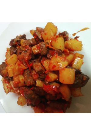 Foto resep Sambel paru kentang