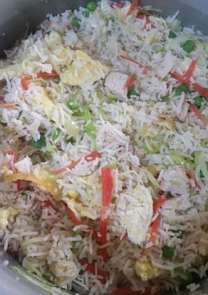 A picture of My favorite homemade fried rice...♥️ 🍽️🍝.