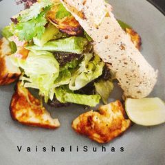 A picture of Papad Paneer Tandoori Salad.