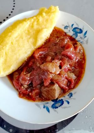 O poză a rețetei Tocăniță de ardei copți cu carne de porc.