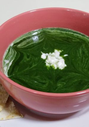 Una foto de Crema de espinaca