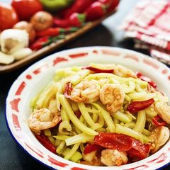A picture of Spicy Shrimp Chayote Squash Stir Fry.