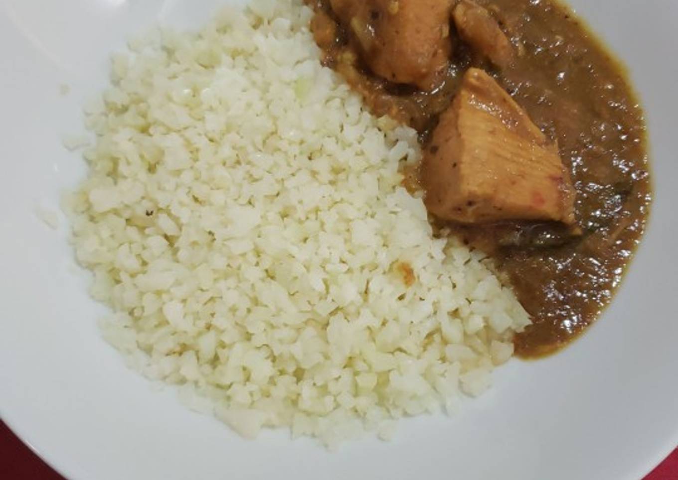 Andy's Real Slow Curry Rice and Cauliflower (Keto)