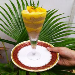 A picture of Mango Serraadura/ pudding.