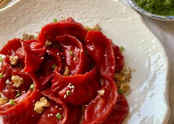 Easy Prepare Recipe Beetroot Walnut Momos Practical Delicious