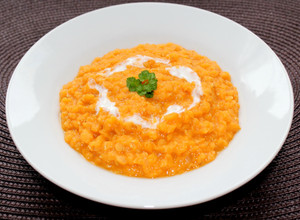 Vöröslencse főzelék recept fotója