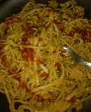 Revueltos de verduras con fideos