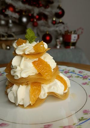 Une photo de 🎄 Sapin feuilleté à la clémentine