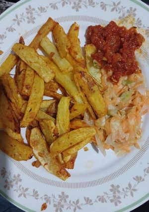 A picture of Homemade Chips Masala.