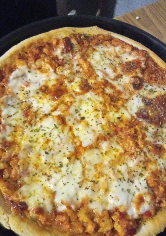 Una foto de Pizza rellena al estilo Silvina