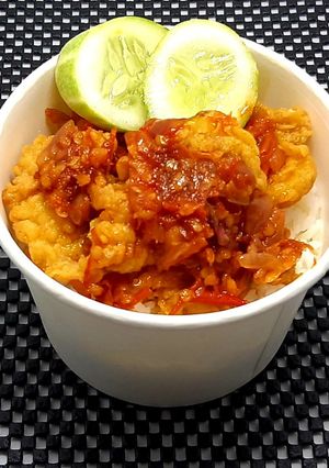Foto resep Rice Bowl - Ayam Geprek Filet