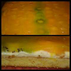 كيك طبقات بالكريم باتسيير والفواكه🍰🍊🍌🍐🍏-レシピのメイン写真