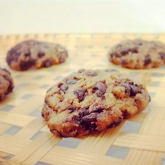 A picture of Nutella Stuffed-Brown Buttered-Double Chocolate chips-Sea Salted OMG Cookies.