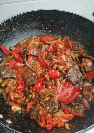 Foto resep Oseng paru balado
