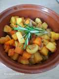 Wok de verduras del cocido