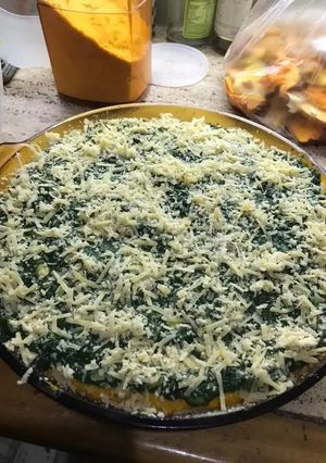 Una foto de Pastel de zapallo y espinacas