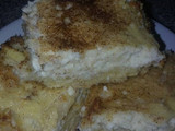 Cuadrados de ricota con manzana y banana con canela