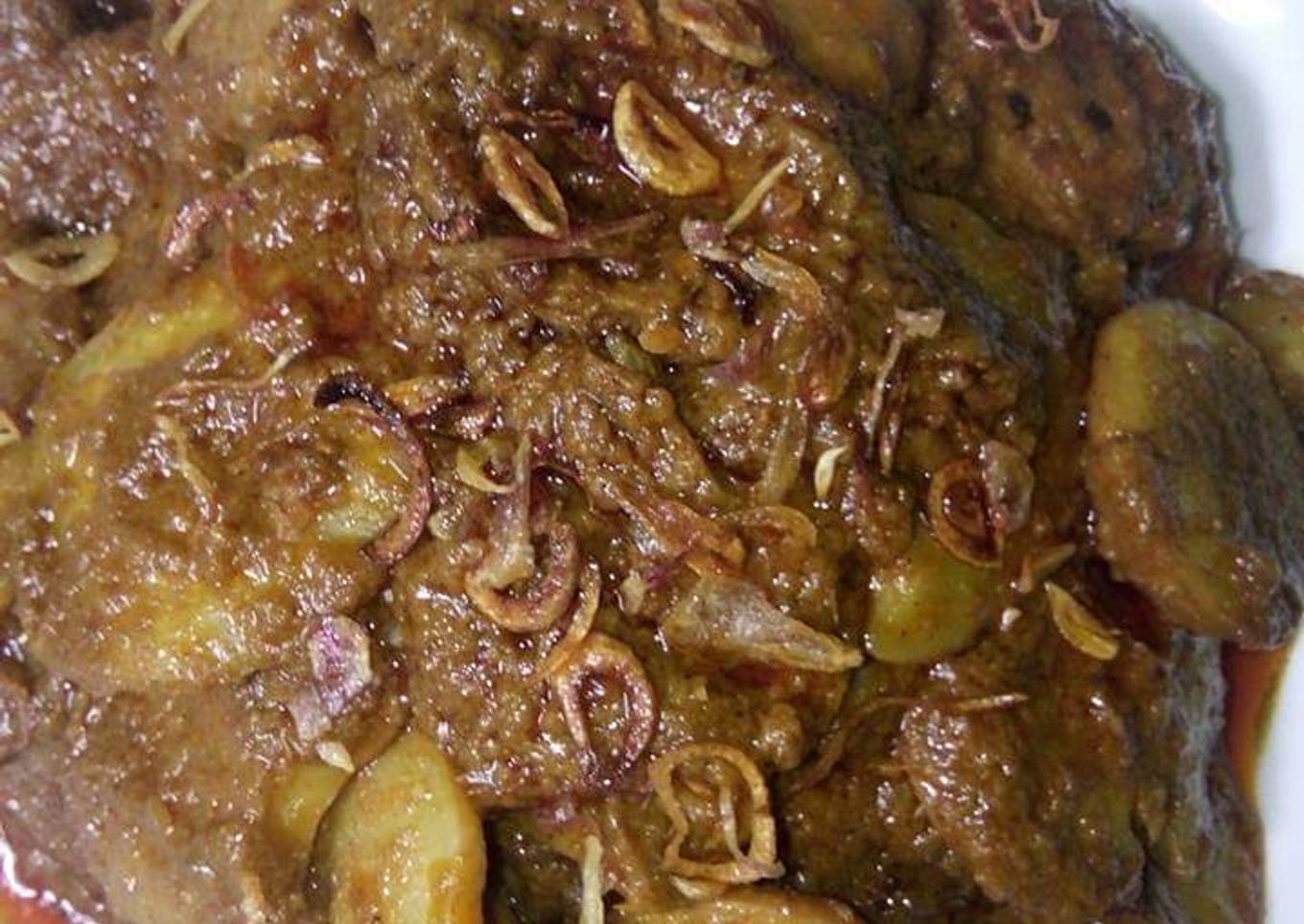 Rendang jengkol tanpa bau