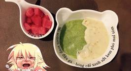 Hình ảnh món Soup đậu gà - bông cải xanh sốt kem phô mai tôm - bé ăn dặm