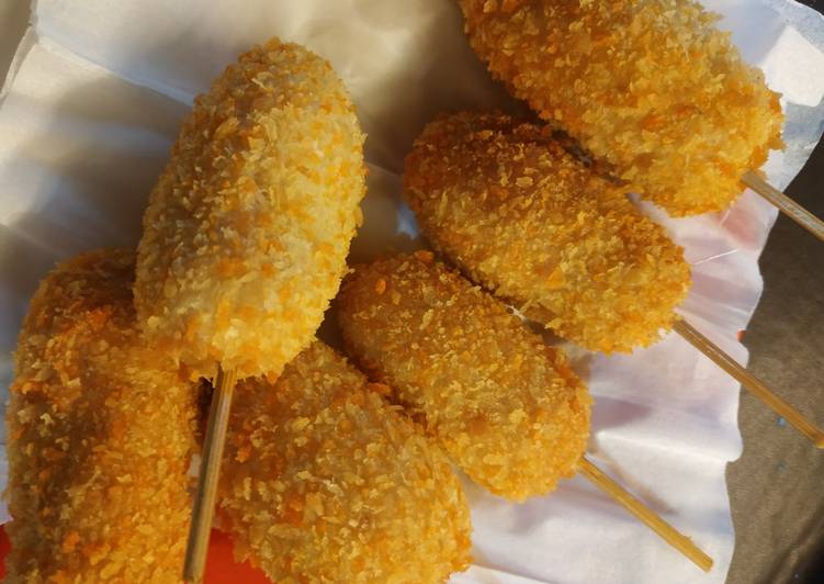 Resep Corn dog simple Enak dan Antiribet