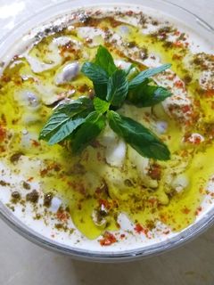 صورة لوصفة فول باللبن والطحينه