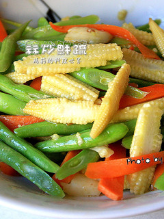 瑪莉廚房:蒜炒鮮蔬 的食譜成品照片