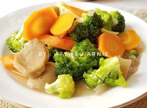 Foto resep Resep tumis wortel brokoli baso mudah banget