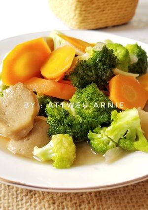 Foto resep Resep tumis wortel brokoli baso mudah banget