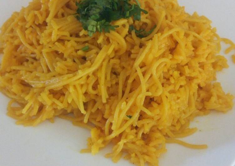 Simple Way to Prepare Any-night-of-the-week Tumeric rice with spaghetti