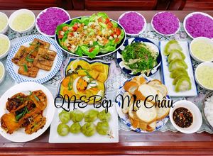 Hình của món Mâm cơm chay cúng rằm tháng 7(Lễ Vu Lan).