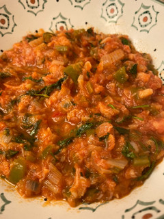 Una foto de Fritada de Bacalao con verduras