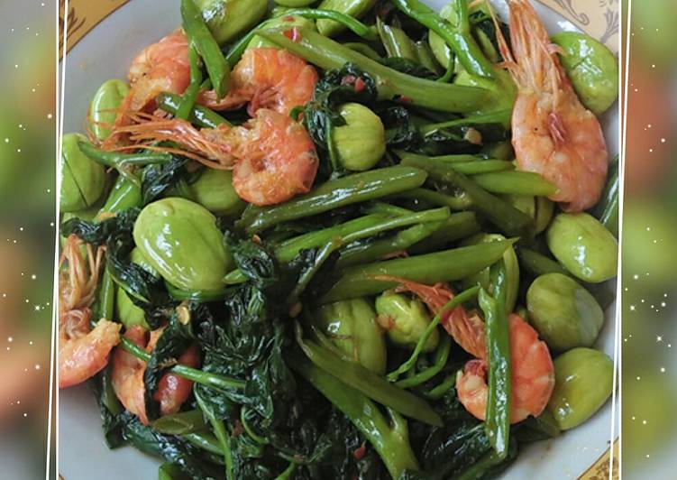 Resep masakan Tumis Kangkung Terasi Udang Petai | Cara Bikin Tumis Kangkung Terasi Udang Petai Yang Menggugah Selera