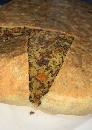 صورة لوصفة برده بلاو او اوزي الشام