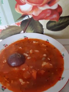Fejtett bableves csipetkével recept fotója