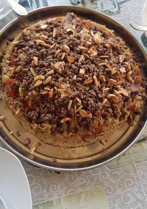 A picture of Eggplant Maqluba.