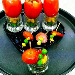 A picture of Veggie Tomato Shots.