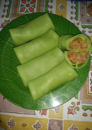 Foto resep Dadar gulung inti kelapa durian