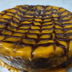 A picture of Traditional recipe of cake chocolate mango cake.