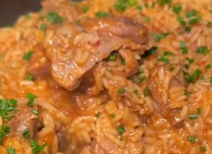 Foto de Arroz malandrinho com carne de porco