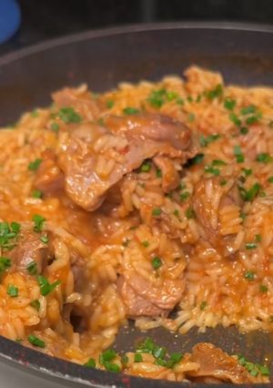 Foto de Arroz malandrinho com carne de porco