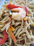Fideos con camarones
