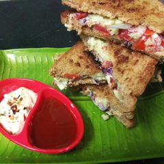 A picture of Veg chessy mayo sandwich.