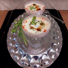 A picture of Chatpate Dahi Aloo.