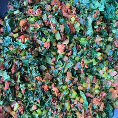 A picture of My minced beef and kale relish.