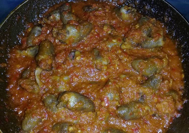 Bumbu meracik Jantung Ayam pedas yang nikmat