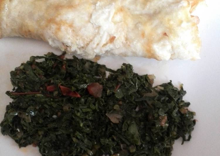 Simple Way to Make Super Quick Homemade Omelet with fried kale